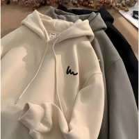 Hoodie Korean SIMPLE Big Size ( S - 6XL ) Jaket Pria Wanita SIGNATURE SIMPEL Logo Oversized M L XXL 