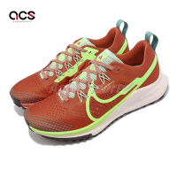 Nike 慢跑鞋 Wmns React Pegasus Trail 4 女鞋 橘紅 綠 路跑 支撐 運動鞋 DJ6159-801