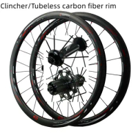 Carbon Wheelset Road Wheel Set 40/50/55mm Clincher/Tubeless Carbon Fiber Fat Rim 700c Bicycle Racing Wheel Set C/V Brake Wheels