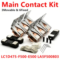 Main Contact Kit Contactor Replacement Spare Parts LA5F500803 LC1F500 LC1D475 LC1E500 Moving And Fixed Contact Contactor Repair