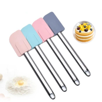 Silicone Cream Butter Cake Spatula with Stainless Steel Handle Scraper Heat Resistant Multi-purpose Cooking Pastry Baking Tools