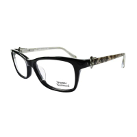 【Vivienne Westwood】時尚周蕾絲土星款光學眼鏡(黑/白 VW316_01)