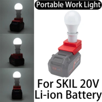 LED Work Light E27 Bulbs For SKIL 20V Li-ion Battery Powered Portable Cordless Indoor And Outdoors Emergency Lamp