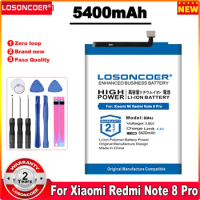LOSONCOER BM4J 5400mAh Replacement Phone Battery For Xiaomi MI Redmi Note 8 Pro MI Redmi Note8 Pro Mobile Phone Battery