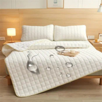 Waterproof Soft Mattress Pads Washable Reusable Mattress Cover Protector Diaper Proof Foldable Bed Mat for Home Hotel Bed Cover