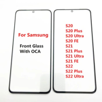 With OCA Touch Screen LCD Front Outer Glass Lens For Samsung Galaxy S22 S20 s20+ S20ultra s21Ultra S21 Plus S20 FE S22ultra