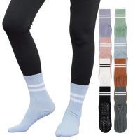 【VOLA 維菈】3入組 瑜珈襪 運動襪 止滑襪 普拉提襪 中筒襪 棉襪 女襪(YOGA SOCKS)