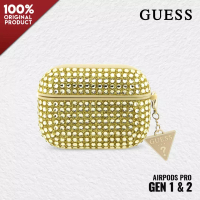 Guess Case AirPods Pro GUESS Rhinstones Triangle Charm - Gold