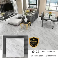 Vinyl Lantai Marbel Lantai Marmer PVC 60 x 60 cm Sticker Lantai Marmer floor Vinyl No.6123