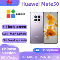 Huawei Mate 50 4G Mobile Phone 6.7 Inch 8GB RAM 128GB ROM Snapdragon 8+ Octa Core HarmonyOS 3.0 NFC Smartphone Used Phone