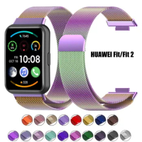 Milanese Loop For Huawei Watch Fit/Fit2 Straps smart Magnetic stainless steel metal bracelet Huawei Watch fit 2 Band Accessories