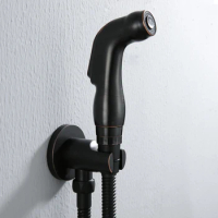Oil Rubbed Bronze Handheld bidet Spray Shower head set toilet Bidet Diaper Sprayer Shattaf Douche Kit Jet holder with connector
