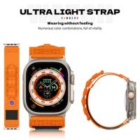Sport Nylon Braided Strap for Apple Watch Ultra 2 Band 49mm Bracelet for iWatch 9 8 7 6 5 SE 45mm 44mm 42mm Watchbands