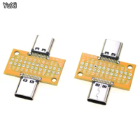 YUXI 1PCS TYPE-C Male to Female Test Board USB3.1 Female to Male 24P Adapter Board PD Fast Charge Extension Data Cable