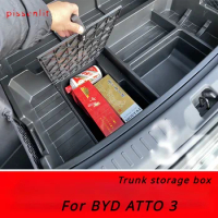 For BYD ATTO 3 YUAN PLUS Upgraded Trunk Stowing Tidying Box Glove Compartment Storage Box ABS Optimized Invisible Magic Box Bag