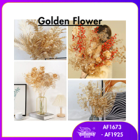 GOLD ARTIFICIAL FLOWER/DAUN HIASAN EMAS/GUBAHAN BUNGA HIASAN EMAS/GOLDEN LEAF/ARTIFICIAL FLOWER/WEDD