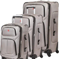 Expandable Roller Luggage, Pewter, 3-Piece Set (21/25/29)