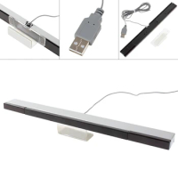USB Wired Receiver Sensor Bar Infrared Motion Sensor Signal Receiver Stand Fit for Wii / Wii U Consoles Game