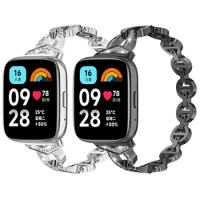 For Xiaomi Redmi Watch 3 Active SmartWatch Diamond Strap For Mi Watch Lite Stainless steel Strap for Redmi Watch 2 Lite Bracelet