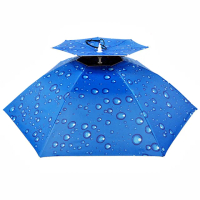 雙層晴雨傘帽 頭戴式遮陽傘