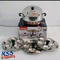 15 Idly Diamond Stainless Steel Multi Kadai With Idly vessel steamer cookware Kitchenware Tembaga