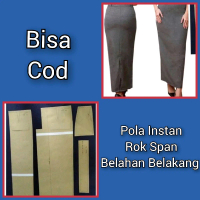 Pola Baju instan Rok Sepan belahan belakang- pola rok seragam kantor- pola rok seragam guru
