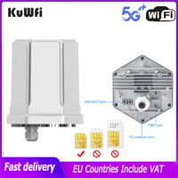 KuWfi 5G Wifi Router 300Mbps Outdoor Wireless Router NSA SA 4G/3G WiFi Hotspot With Sim Card Slot IP66 Waterproof For IP Camera