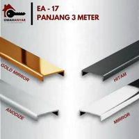 1 IKAT 50 BATANG Frame Aluminium Handle Lemari Sliding Huben EA-17 & 19 BRUSH EA-17/ Mirror