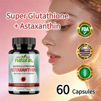 Super Glutathione + Astaxanthin: Bộ đôi chống oxy hóa mạnh mẽ, 1200mg Glutathione + 10mg Astaxanthin
