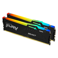 【Kingston 金士頓】FURY Beast RGB DDR5 5600 64GB PC 記憶體 黑 (KF556C36BBEAK2-64) *超頻