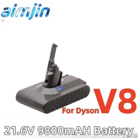 9800mAh 21.6V Battery for Dyson V8 Battery for Dyson V8 Absolute /Fluffy/Animal Li-ion Vacuum Cleaner Rechargeable Battery