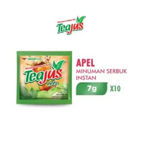 TEA-JUS Apel Powder Drink Renceng [8 g/ 10pcs/ Kemasan Sachet]