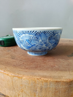日本回流瓷器古董清代老青花碗一個，全品沒毛病。保真包老。口徑
