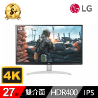 LG 樂金 S+級福利品 27UP600-W 27型 IPS UHD 4K 16:9 60Hz 高畫質編輯螢幕(5ms/1200:1/HDR/HDMI/DP)