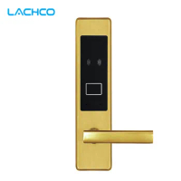 LACHCO Electronic RFID Card Door Lock with Key Lock For Home Hotel Apartment Office Smart Entry Latch with Deadbolt L16020SG