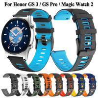 22mm Smart Watch Strap For Honor Watch GS Pro/GS 3 Bracelet For Honor Magic Watch 2 46mm Sports Silicone Watchband Accessories
