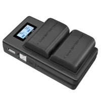 RISE-Lp-E6 Battery Charger Lcd Dual Charger For Canon Eos 5Ds R 5D Mark Ii 5D Mark Iii 6D 7D 80D Eos 5Ds R Camera