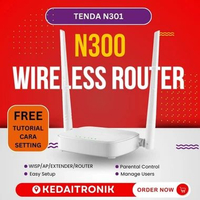 Tenda N301 3 in 1 Wireless ROUTER+Access Point+EXTENDER WIFI 301 AP 300 N301