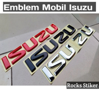 Emblem Logo tulisan ISUZU elf truck kabin depan car aksesoris