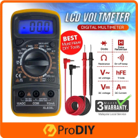 Multimeter Digital XL-830L dengan Lampu Belakang LCD, Voltmeter AC/DC, Ammeter, Ohm Meter, Penguji V