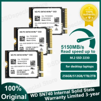 Western Digital WD SN740 1TB 2TB SSD M.2 2230 Gen4 PCIe 4.0 X4 NVMe Solid State Drive for ROG Steam Deck Microsoft Surface ProX