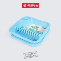Rak Piring + Tatakan Lion Star Misty Merah Plastik