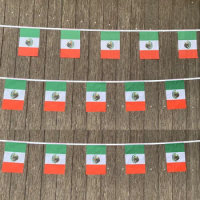 New 20pcs/set Mexico Bunting Flags Mexico Pennant String Banner Buntings Festival Party Holiday