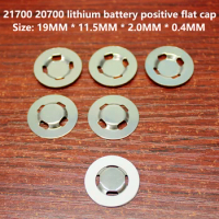 100pcs/lot 21700 lithium battery spot welding positive cap 20700 lithium battery flat cap battery gasket