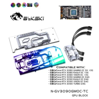 Bykski Water Block Use for Gigabyte RTX3080/3090 Gaming OC Backplane Water Cooling GPU Card / Copper Radiator N-GV3090GMOC-TC