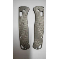 1 Pair Custom Made Titanium Alloy Grip Handle Scales for Benchmade Bugout 535