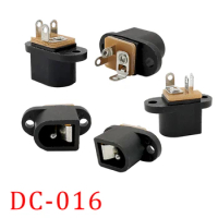 5Pcs DC-016 Female Jack DC Power Connector With Ear PIN=2.0 DC016 3Pin DIP Needle DIY Electronic Charging Socket Plug Adapter
