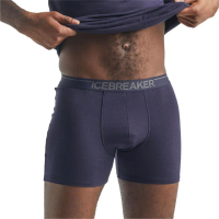 【Icebreaker】男款 美麗諾羊毛 Anatomica 高彈性四角內褲.衛生褲(IB103029-423 深海藍)