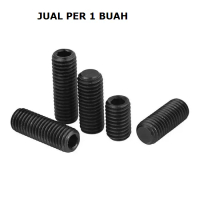 Baut Tanpa Kepala M 3 x 4 mm Baut Kunci L Long Drat Hitam Headless