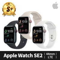【Apple】S+ 級福利品 Apple Watch SE2 LTE 44mm 鋁金屬錶殼搭配運動式錶帶(原廠保固中)
